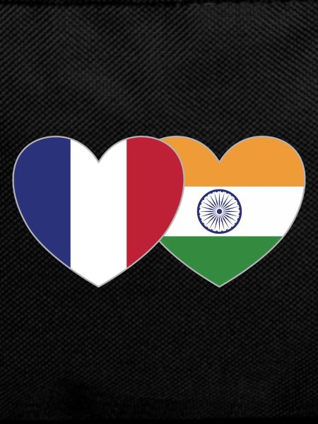 France India Flag Heart