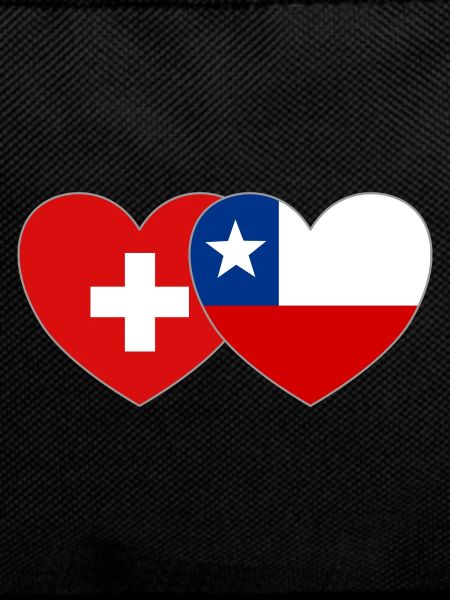 Switzerland Chile Flag Heart