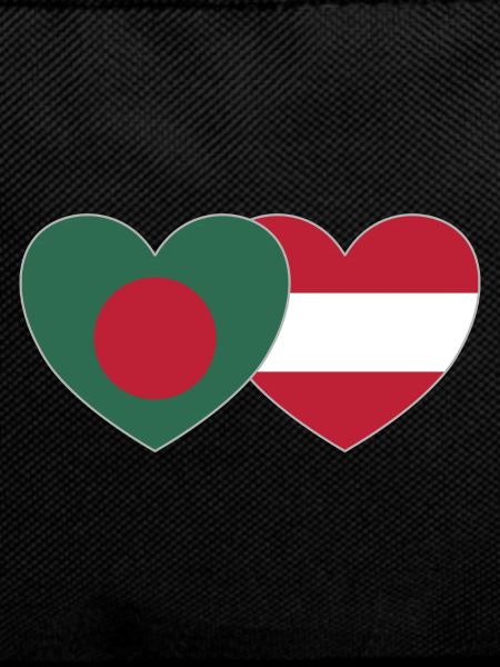 Bangladesh Austria Flag Heart