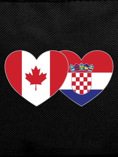Canada Croatia Flag Heart