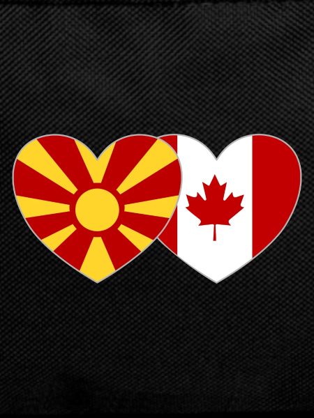 Macedonia Canada Flag Heart