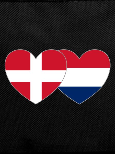 Denmark Holland Flag Heart