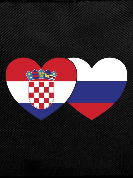 Croatia Russia Flag Heart