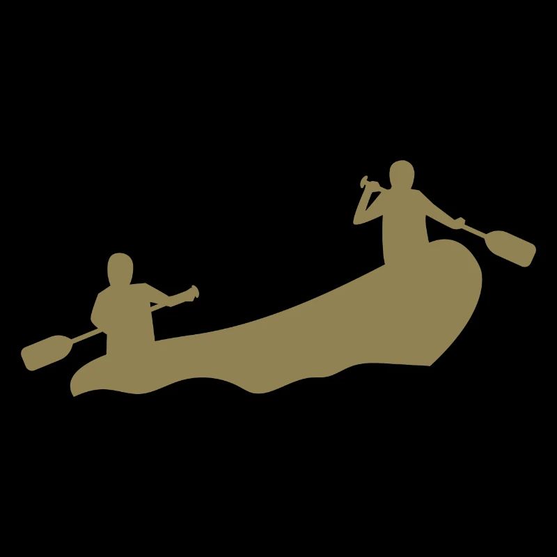 Rafting Silhouette Bateau pneumatique d’eau vive Rivière