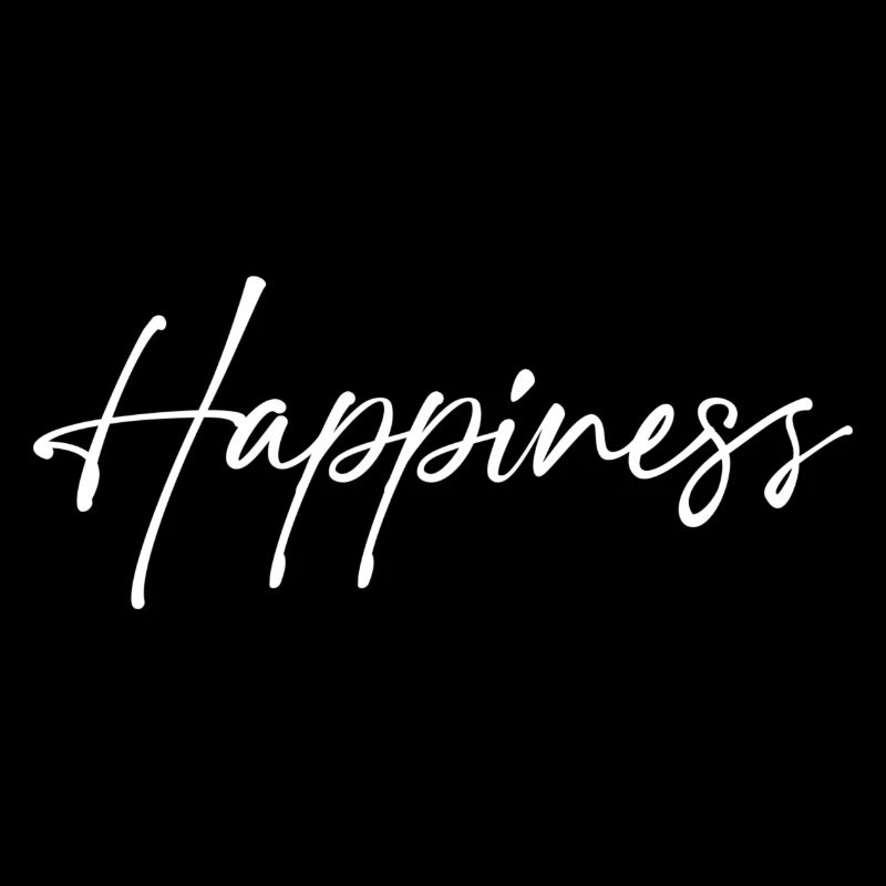 Happiness typography