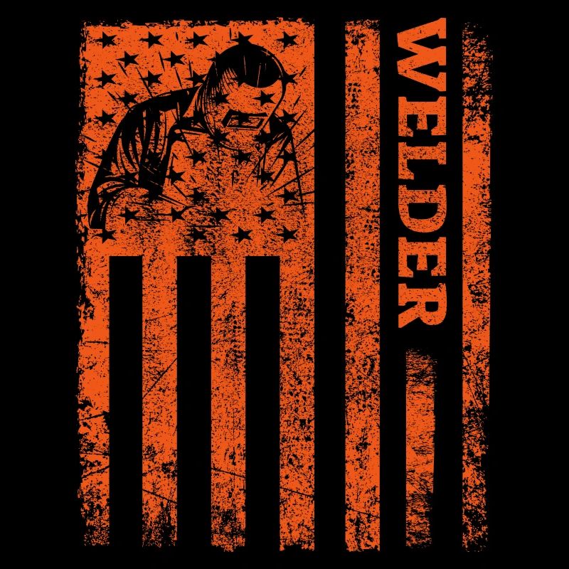 American Flag Welding Welder Construction