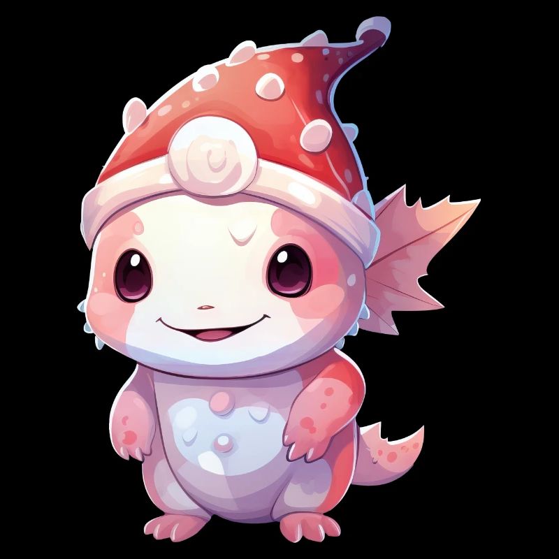 Christmas Miracle Axolotl: Laughter Under the Cap
