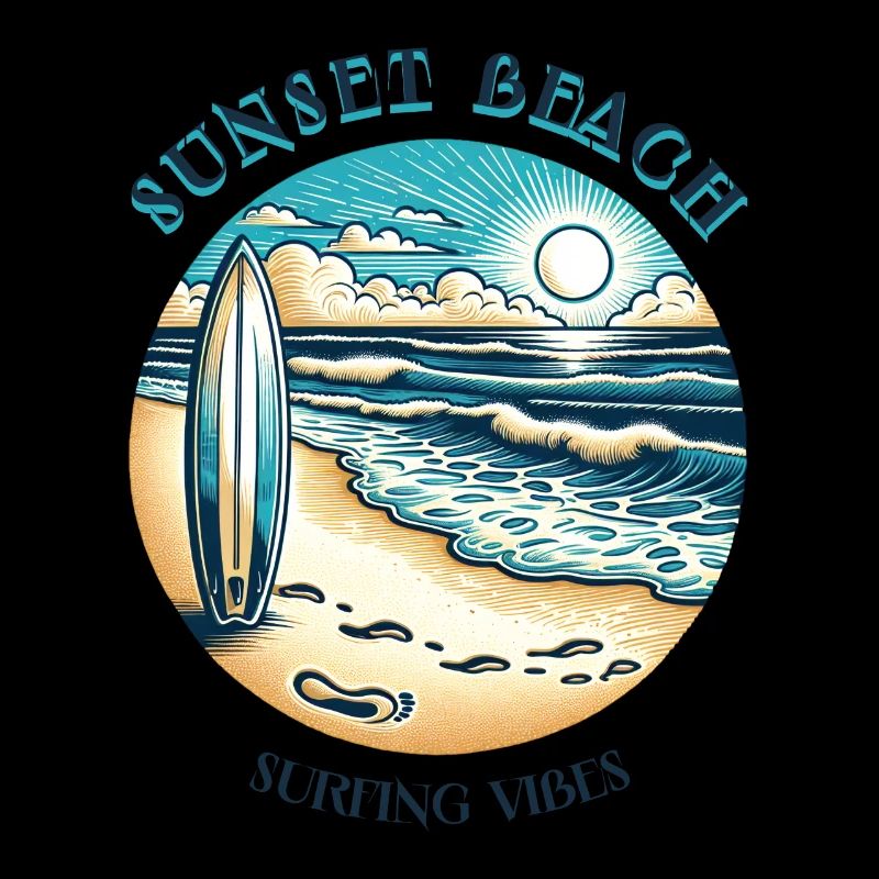 Sunset Beach Surfing Vibes