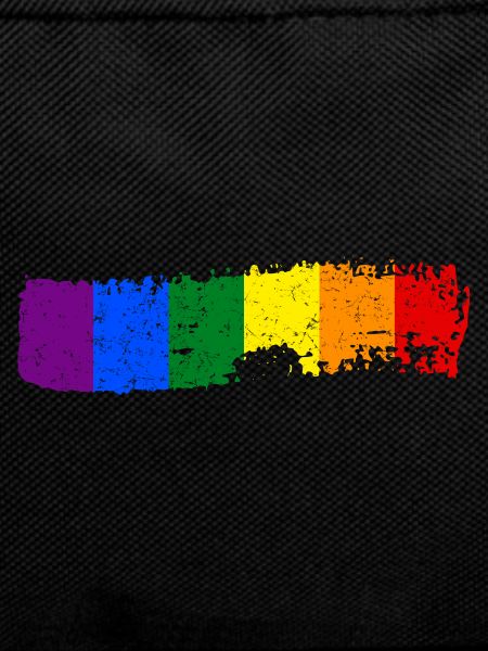 Brush stroke rainbow flag