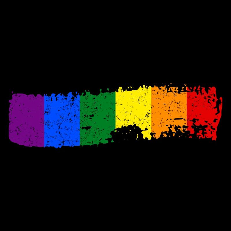 Brush stroke rainbow flag
