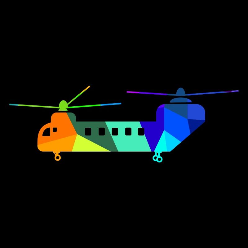Double Helicopter Rainbow Airplanes