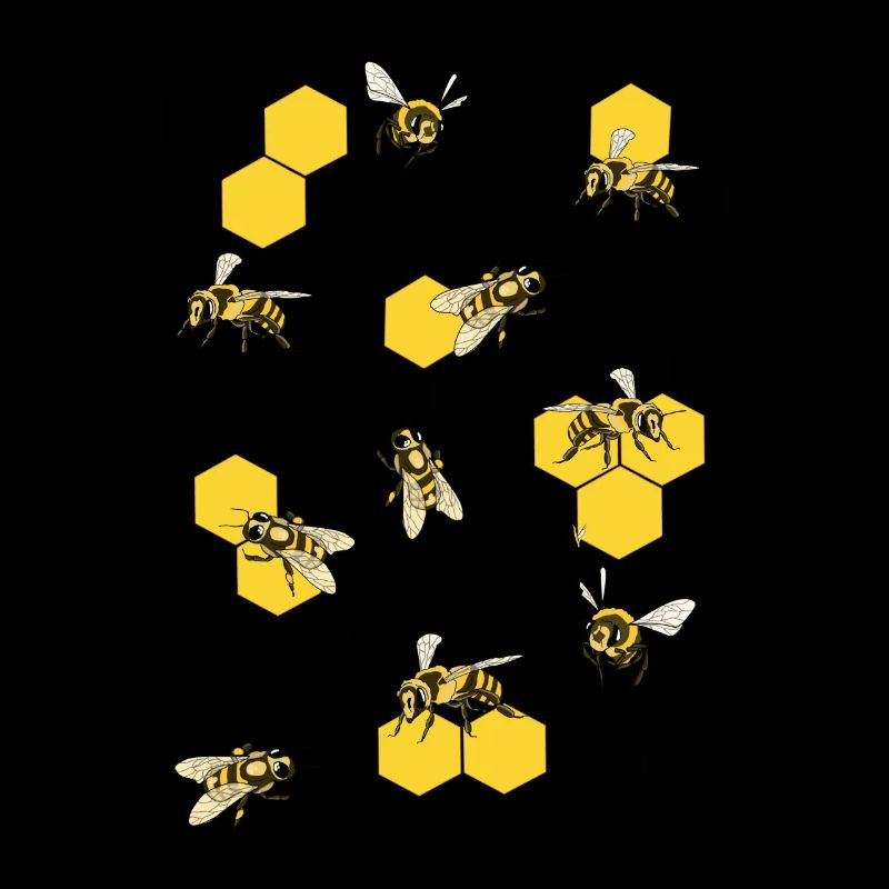 Bees on honeycomb