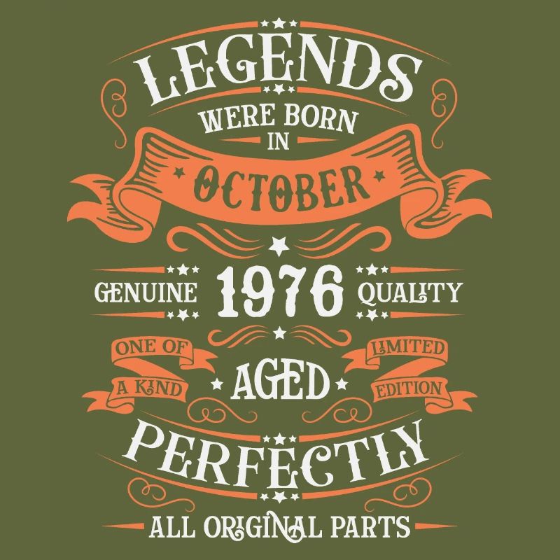 Legends Were Born In October 1976 Gift