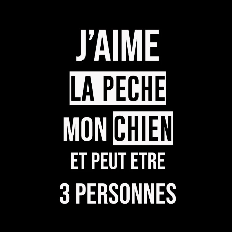 J'aime la pêche et mon chien