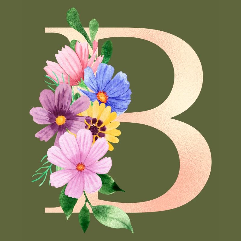 letter B flowered