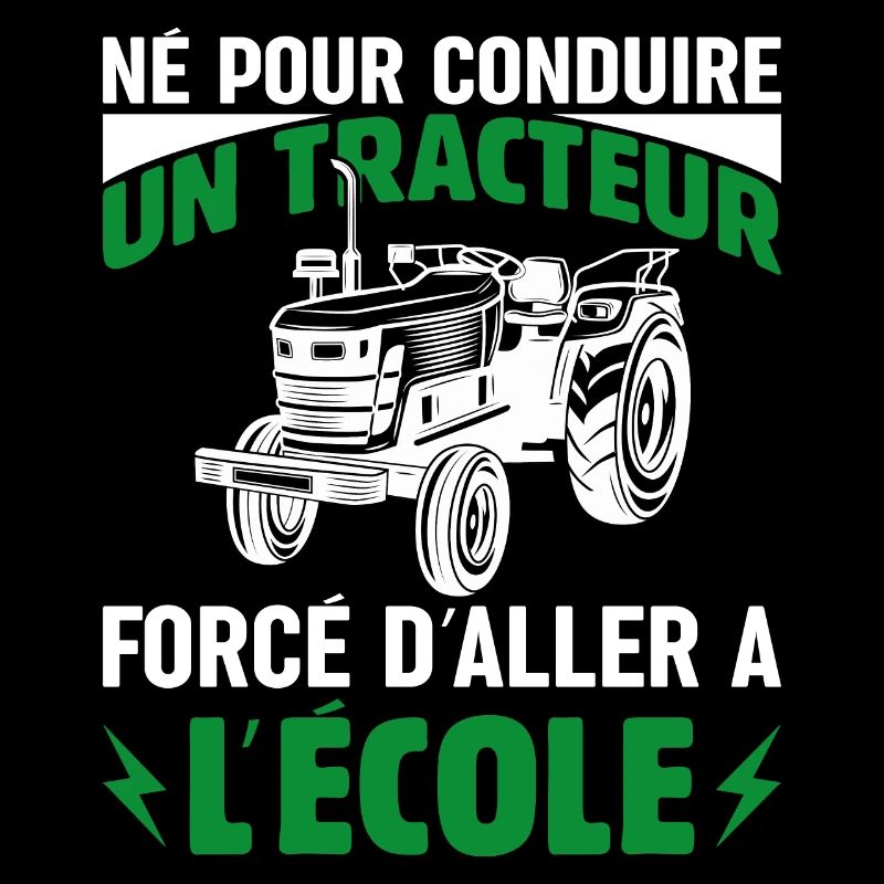 Né Pour Conduire Tracteur Forcé D'aller À L'école