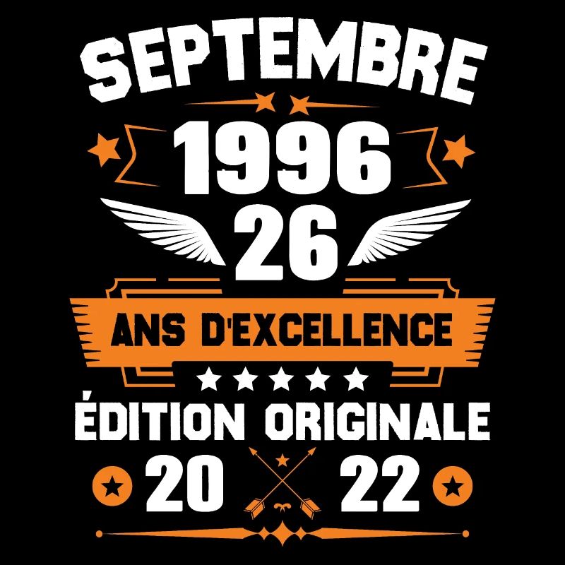 Septembre 1996 Idée cadeau d'anniversaire 26 ans