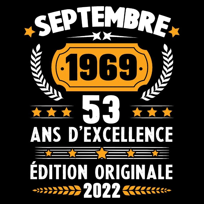 Cadeau D'anniversaire Rétro 53 Ans Septembre 1969