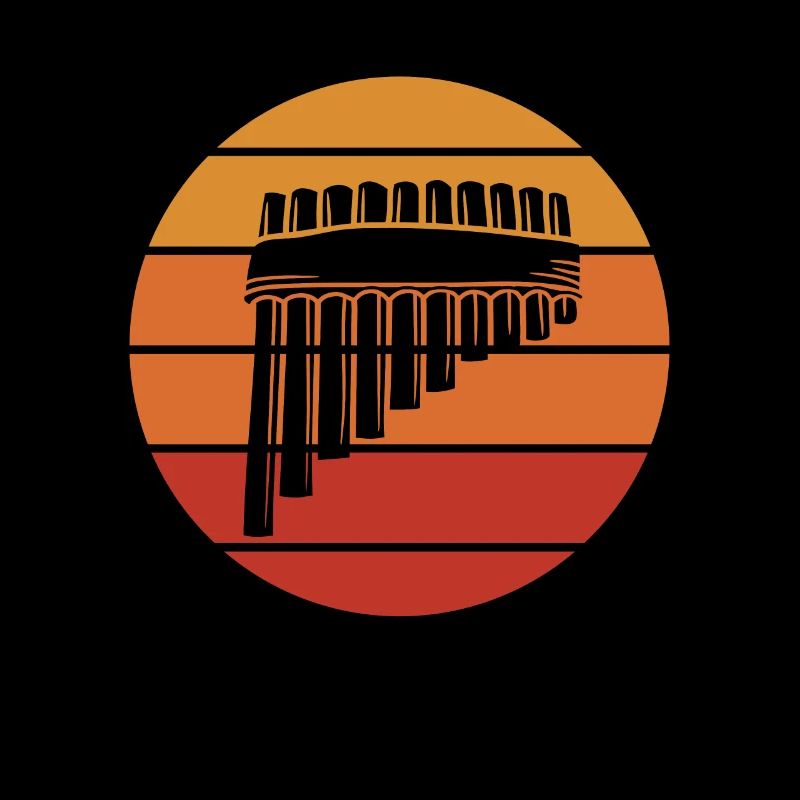 Pan Pipe Instrument Pérou Flûte de Pan en bois