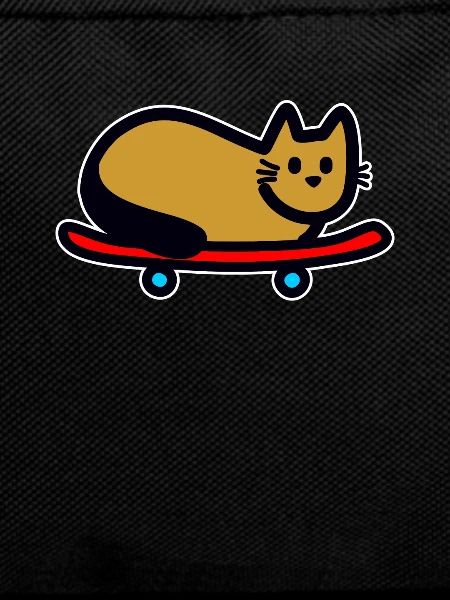 Cat on skateboard