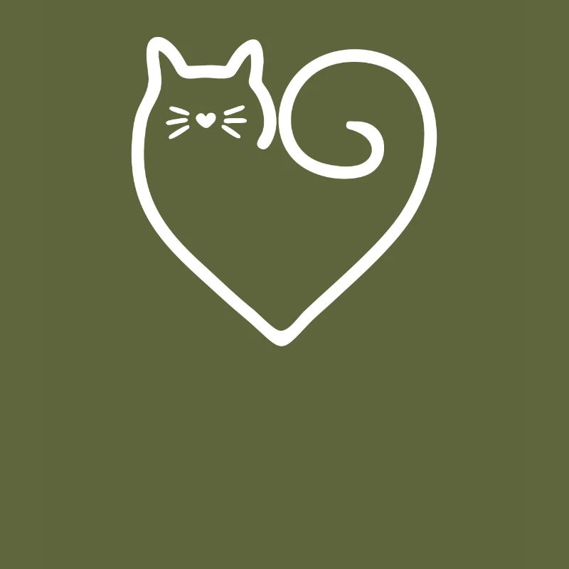 Herz-Form-Katze mit Liebe