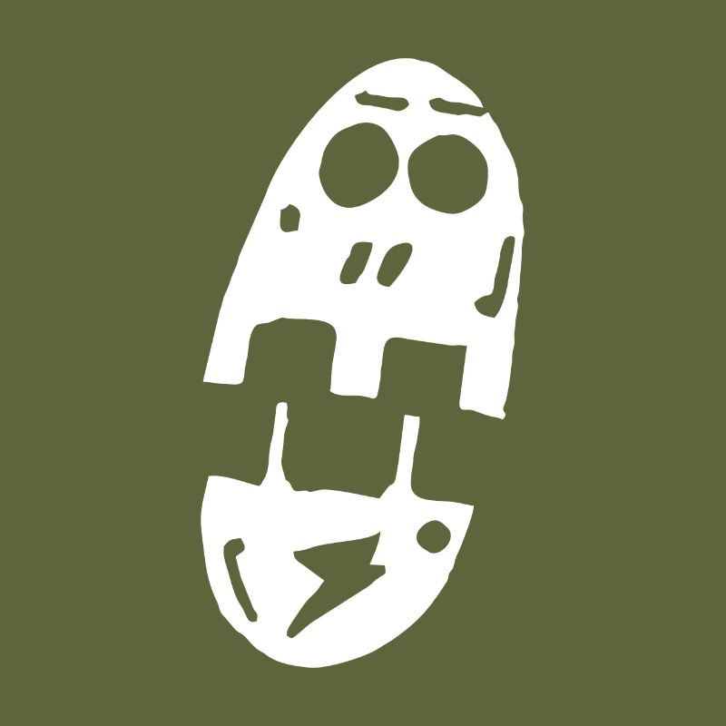 Lightning skull with long face skull skull