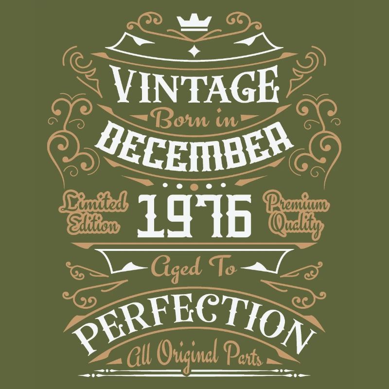 Vintage Dezember 1976, Retro Geburtstagsgeschenk