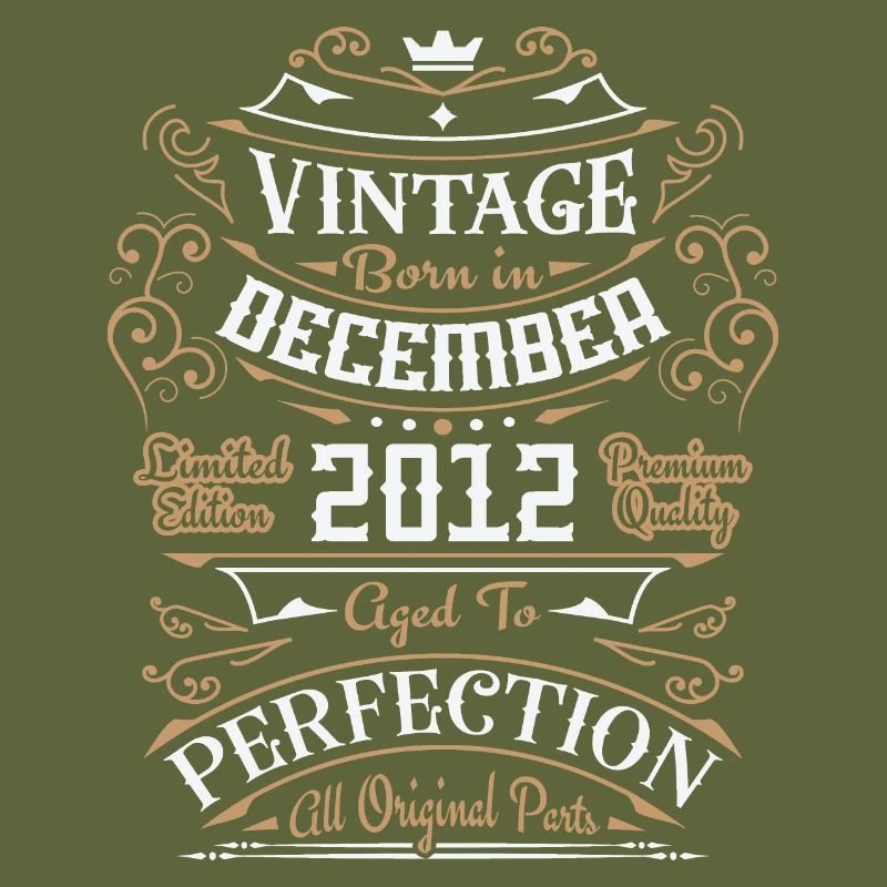 Vintage Dezember 2012, Retro Geburtstagsgeschenk