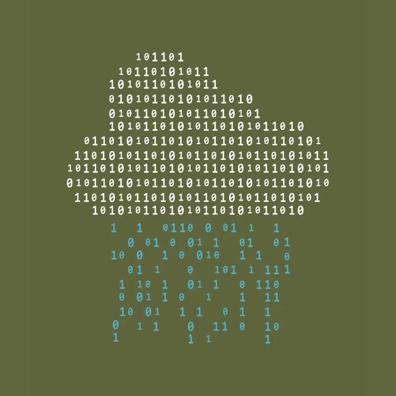 Programmeur de jeu binaire Cloud Rain Nerd Gamer