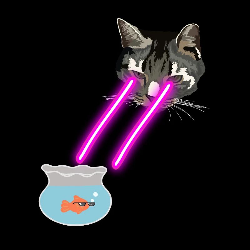 Cat With Laser Eyes