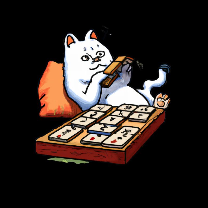 Cats Playing Mahjong