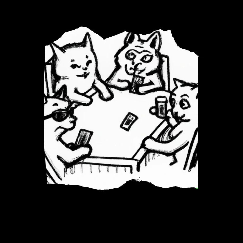 Cats Playing Cards