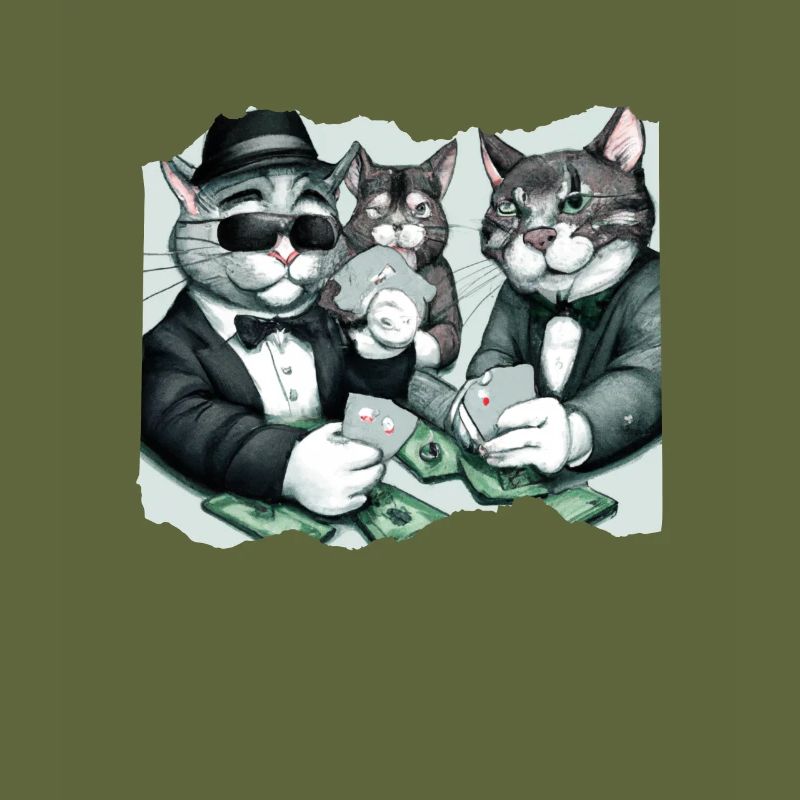 Cats Playing Cards