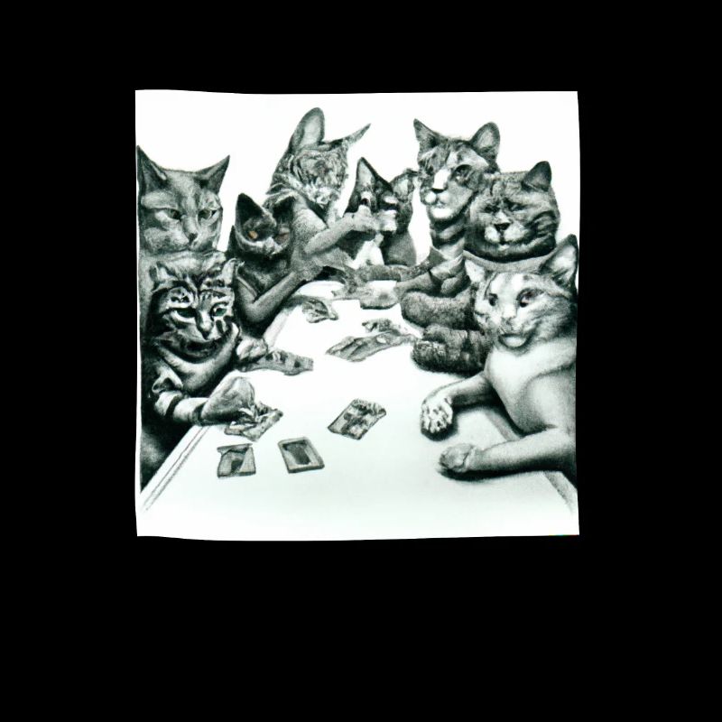 Cats Playing Cards