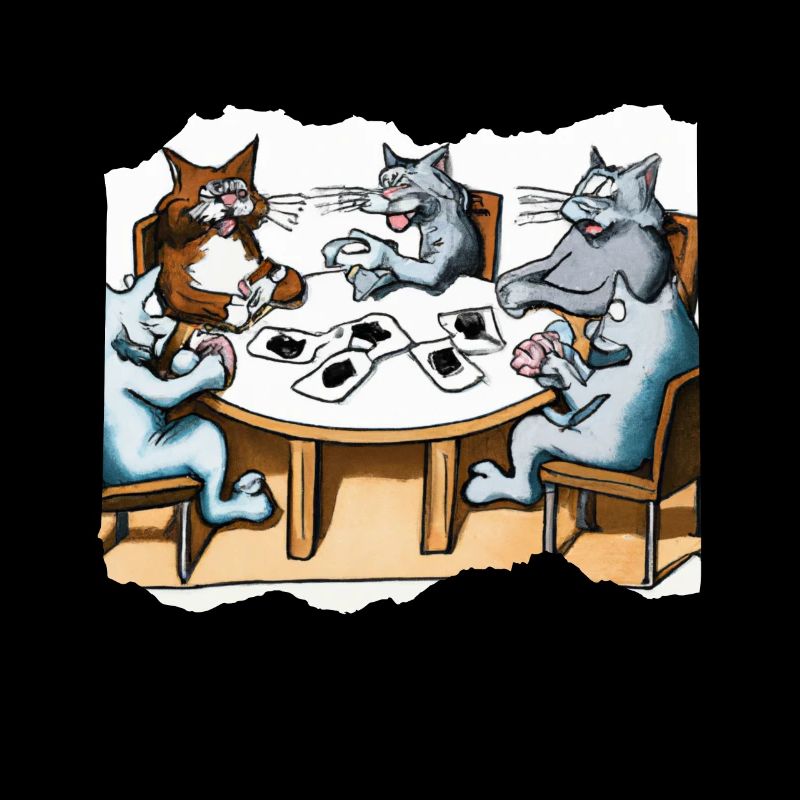 Cats Playing Cards