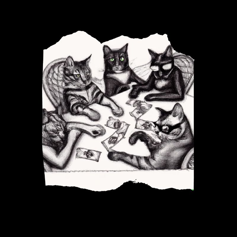 Cats Playing Cards