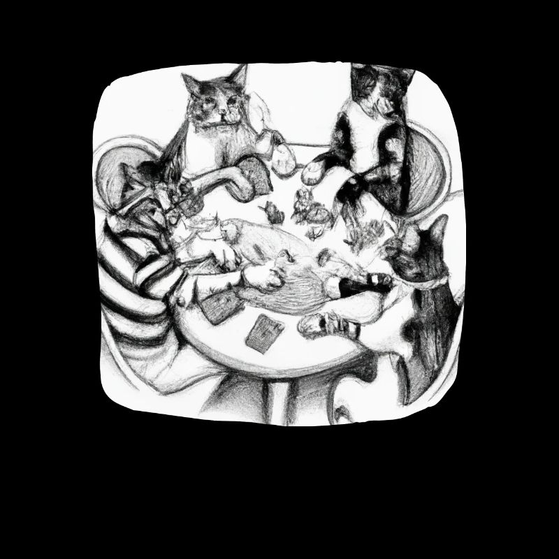 Cats Playing Cards