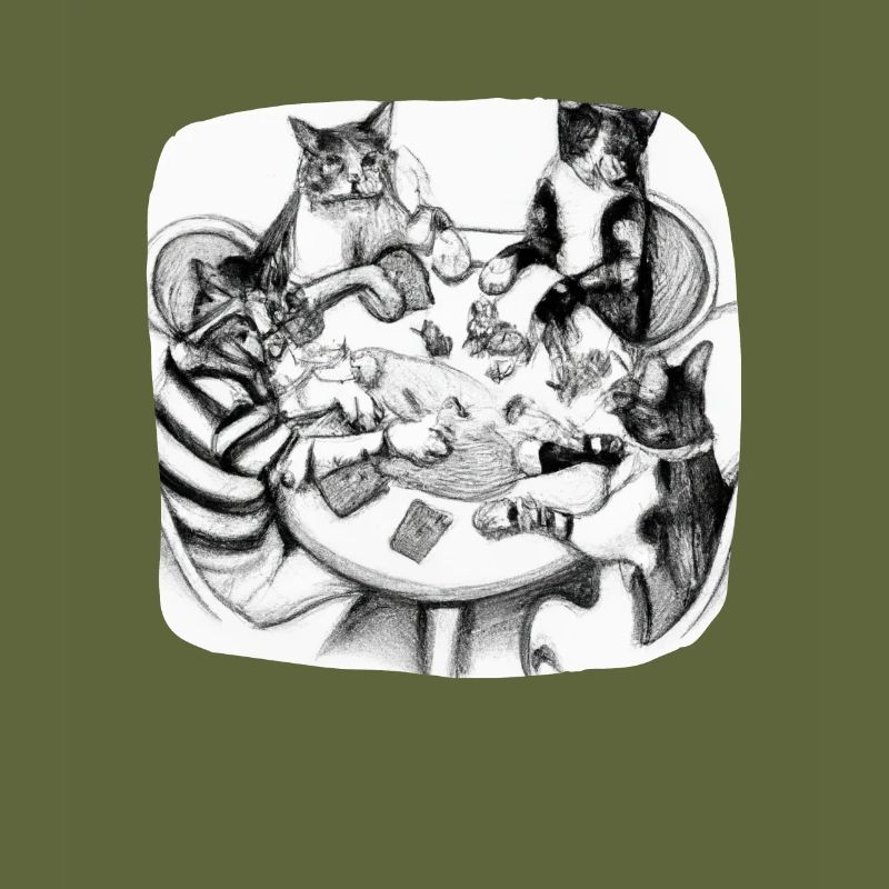 Cats Playing Cards