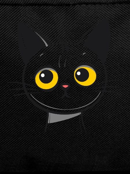 Cute sad cartoon cat
