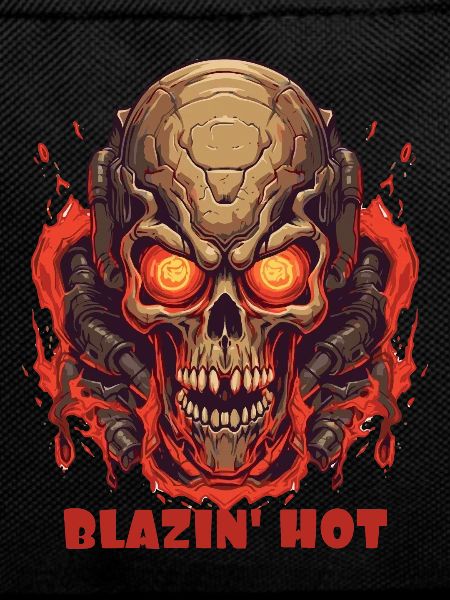 Flaming Hot Fire Skull Skull