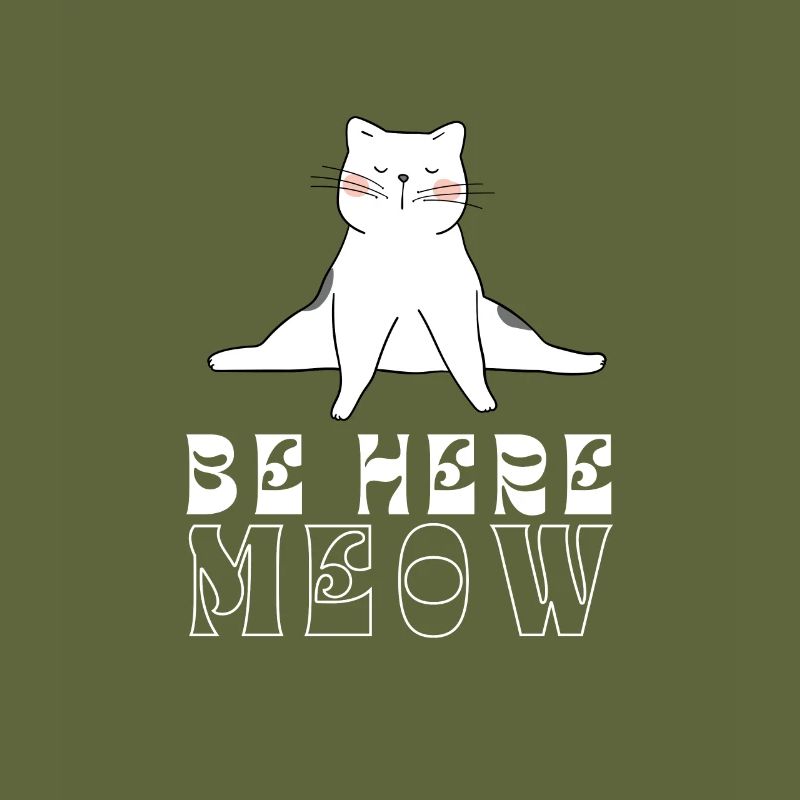 Chat de yoga - Be Here Meow