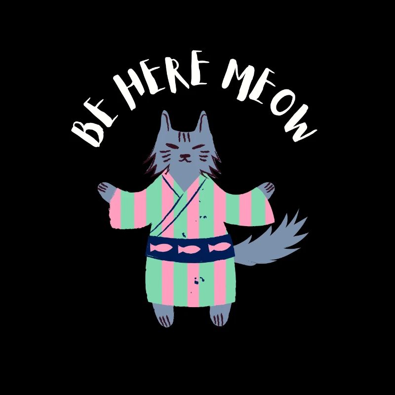 Chat de yoga - Be Here Meow