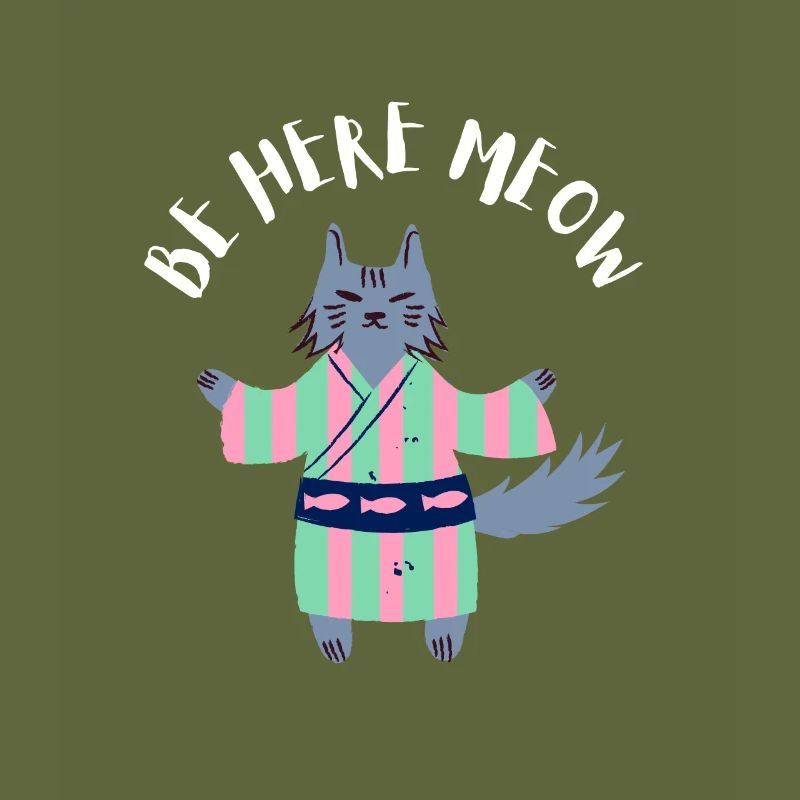 Chat de yoga - Be Here Meow