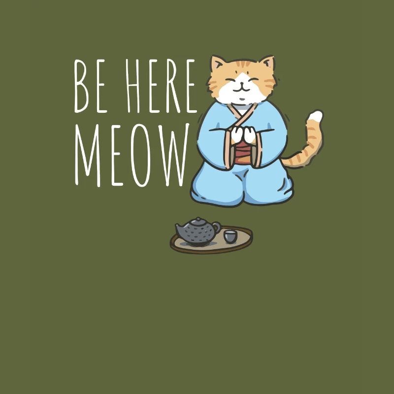 Chat de yoga - Be Here Meow