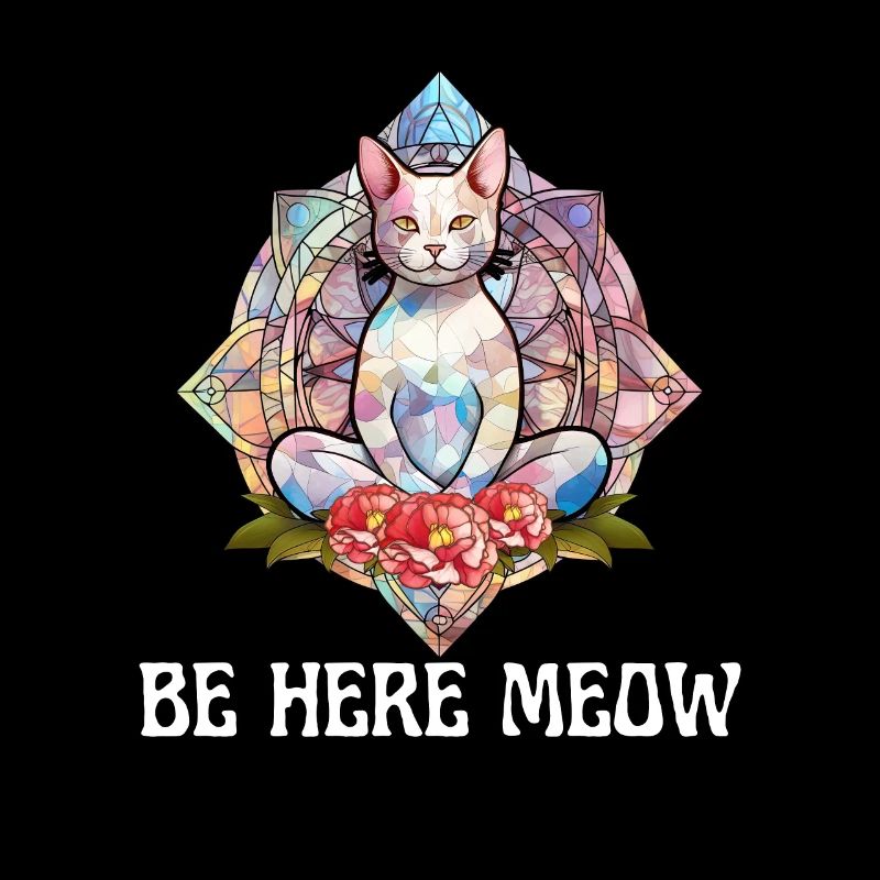 Chat de yoga - Be Here Meow
