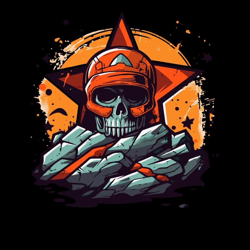 Rocks and a Star Skull