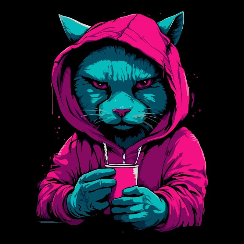 Chat De Café Hip-Hop Cool