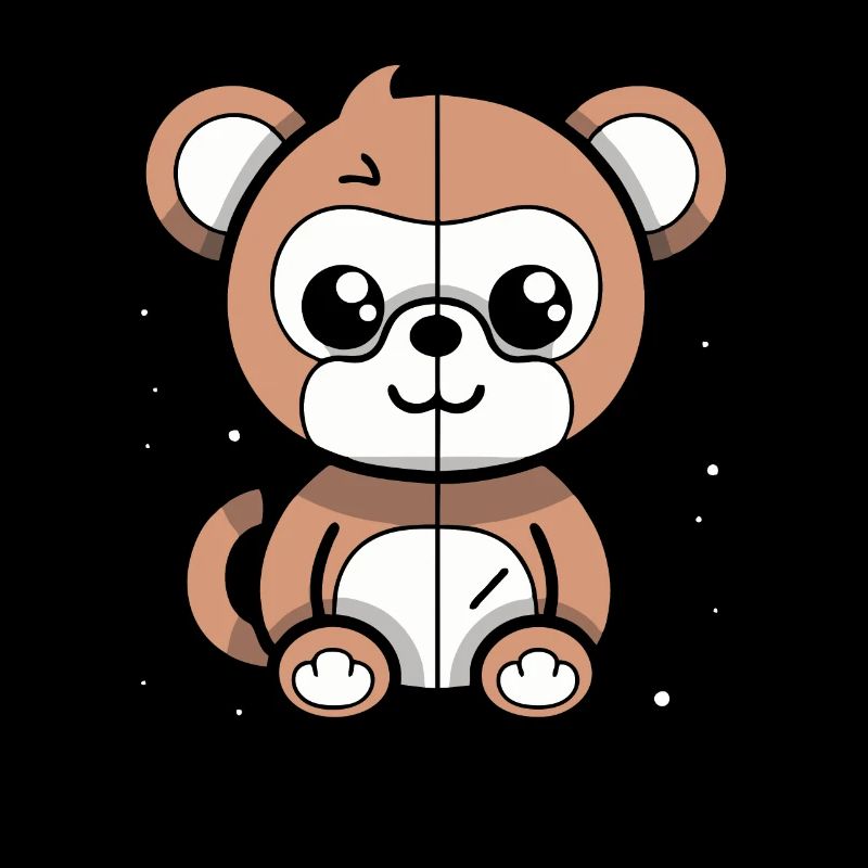 A cute, artsy space bear