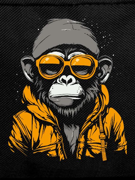 Cool jacket, sunglasses, cool monkey