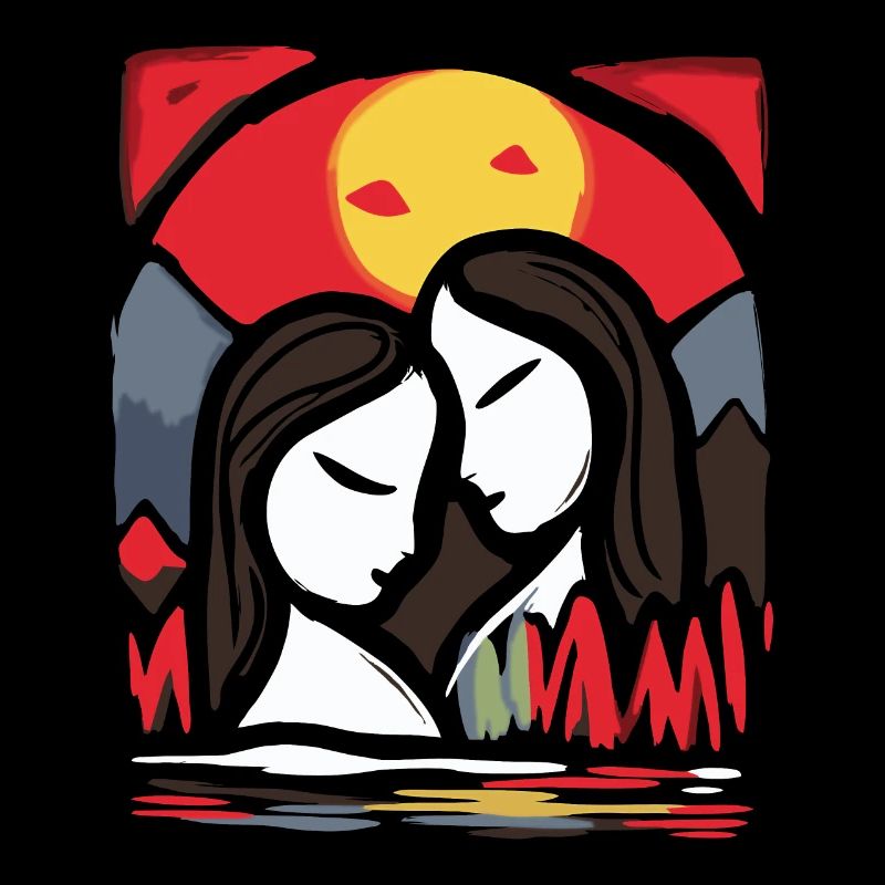 Is this art, two bright colors lovers